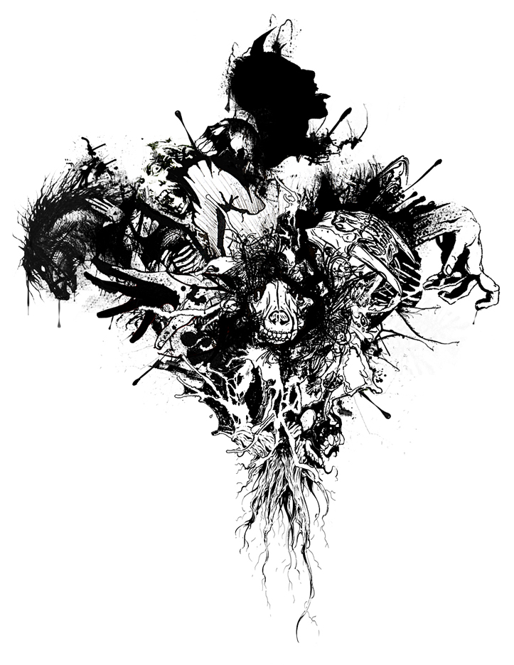 blackandwhiteskull2 skulls and satan and shit